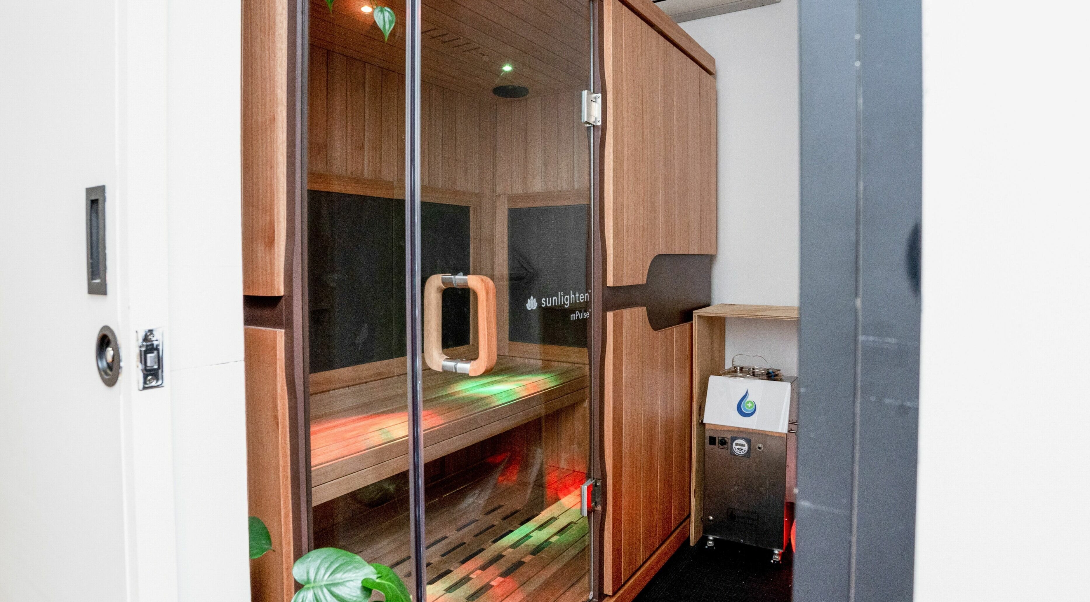 Luxurious sauna at The Orchard Prahran, Melbourne, Victoria, AU offers a tranquil relaxation space.