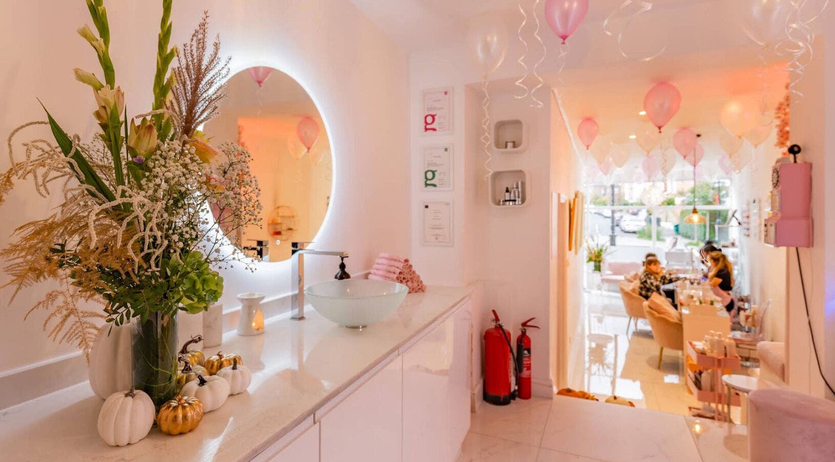 Elegant interior of Sugar Cane Salon in London, England, GB with unique decor and stylish ambiance.