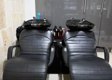 Stylish wash stations at Alter Ego Hair Design & Cosmetics, Rose Bay, New South Wales, AU.