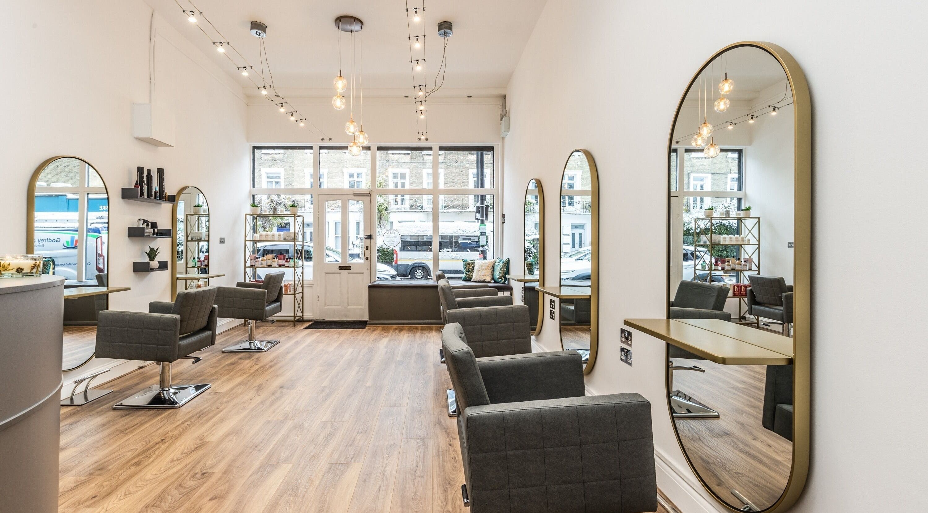 Spacious interior of Basic Bleech in London, England, GB with stylish decor and modern seating.