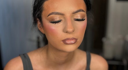 Flawless makeup look by Kiera Auld Makeup Artist in Newcastle upon Tyne, England, GB featuring shimmering eyes.