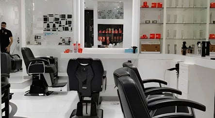 Modern, sleek setup at The Lab Gents Salon & Spa - Meadows Town Center, Dubai, AE.
