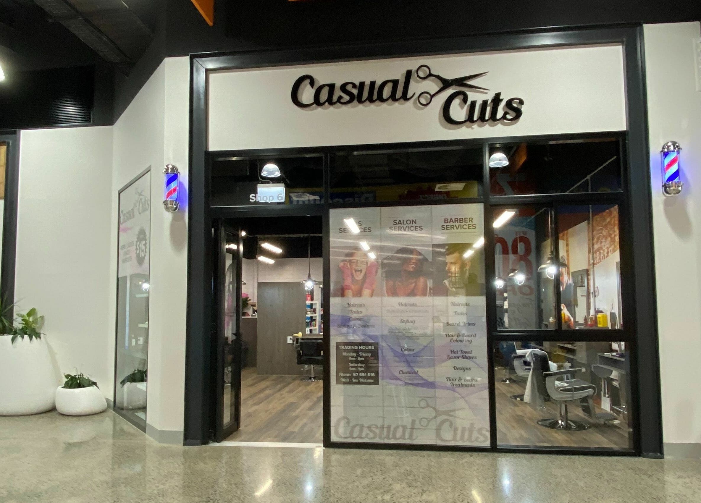 Casual Cuts - Kilmore salon entrance showcasing modern design in Kilmore, Victoria, AU.