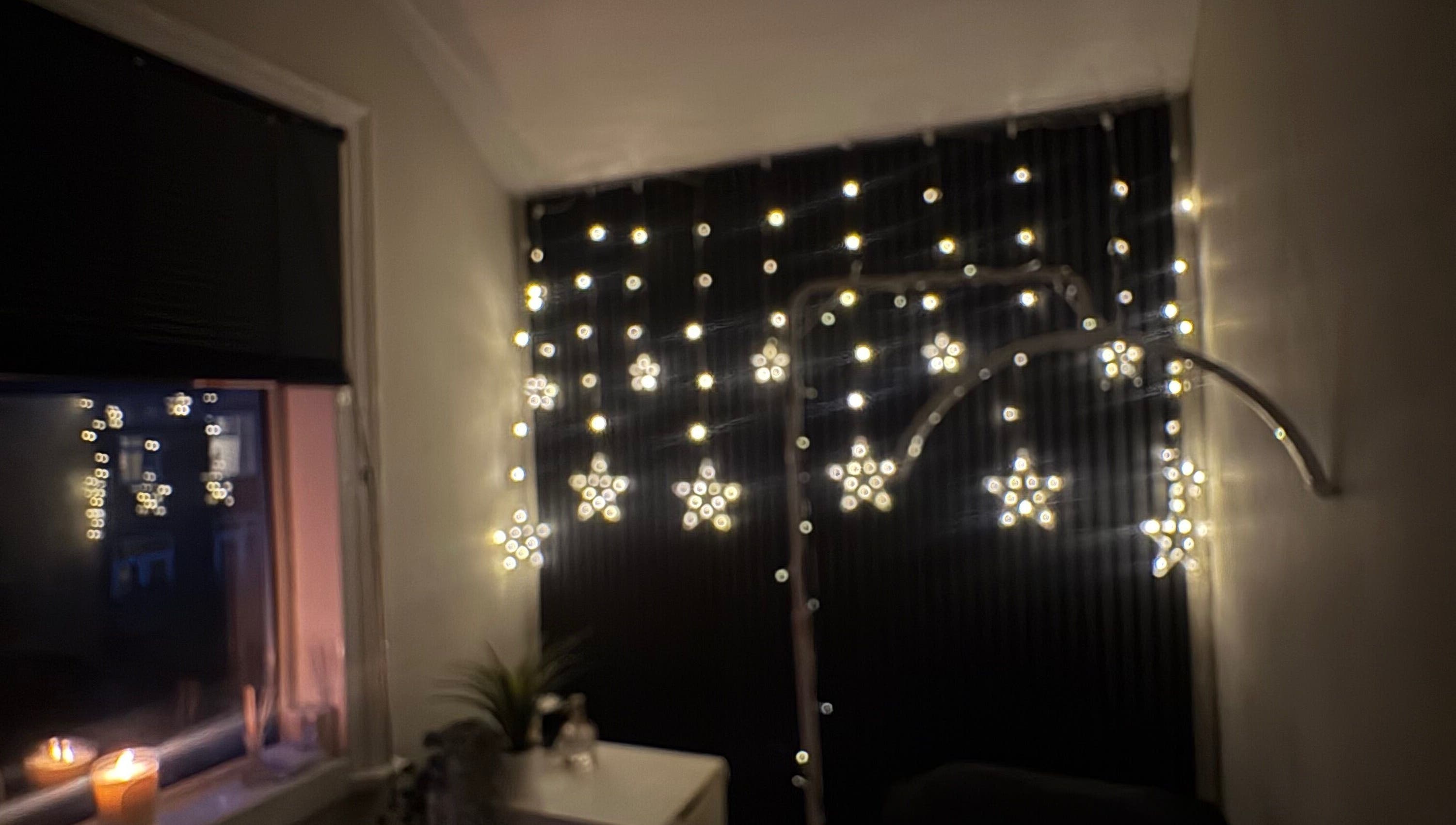 Warm, starry light decor creating a cozy ambiance at Hmbeautystudio in Sale, England, GB.