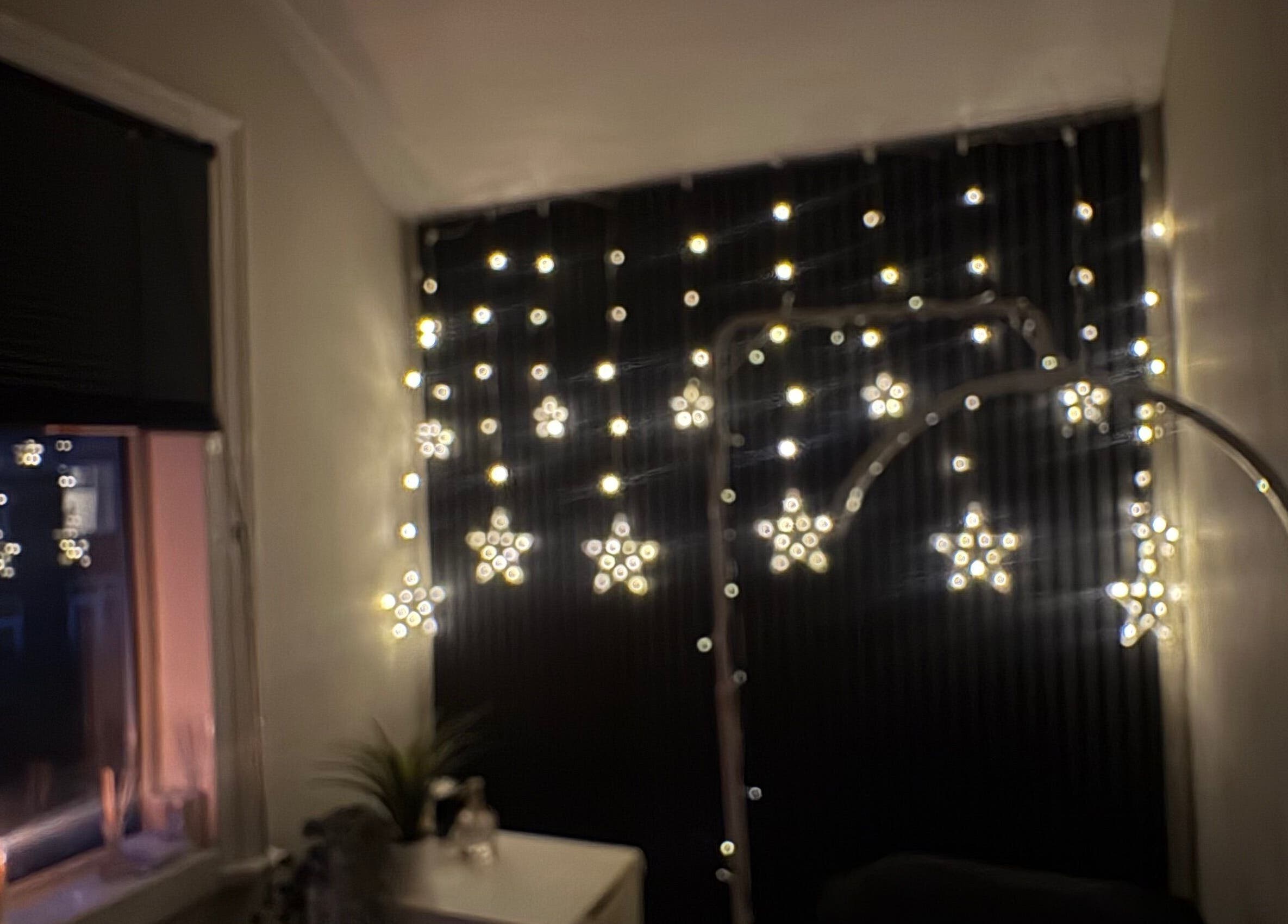 Warm, starry light decor creating a cozy ambiance at Hmbeautystudio in Sale, England, GB.