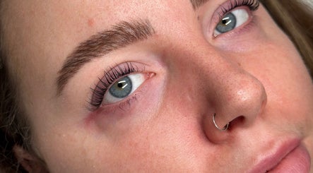 Close-up of radiant eyes with lush lashes at Beauty by Tiegs - Christmas Week, Pumpherston, Scotland, GB.