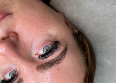 Close-up of lash extensions at Beauty by Tiegs - Christmas Week, Pumpherston, Scotland, GB.