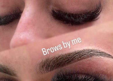 Close-up of expertly shaped brows at Sian Carrie Studio, Chelmsford, England, GB.