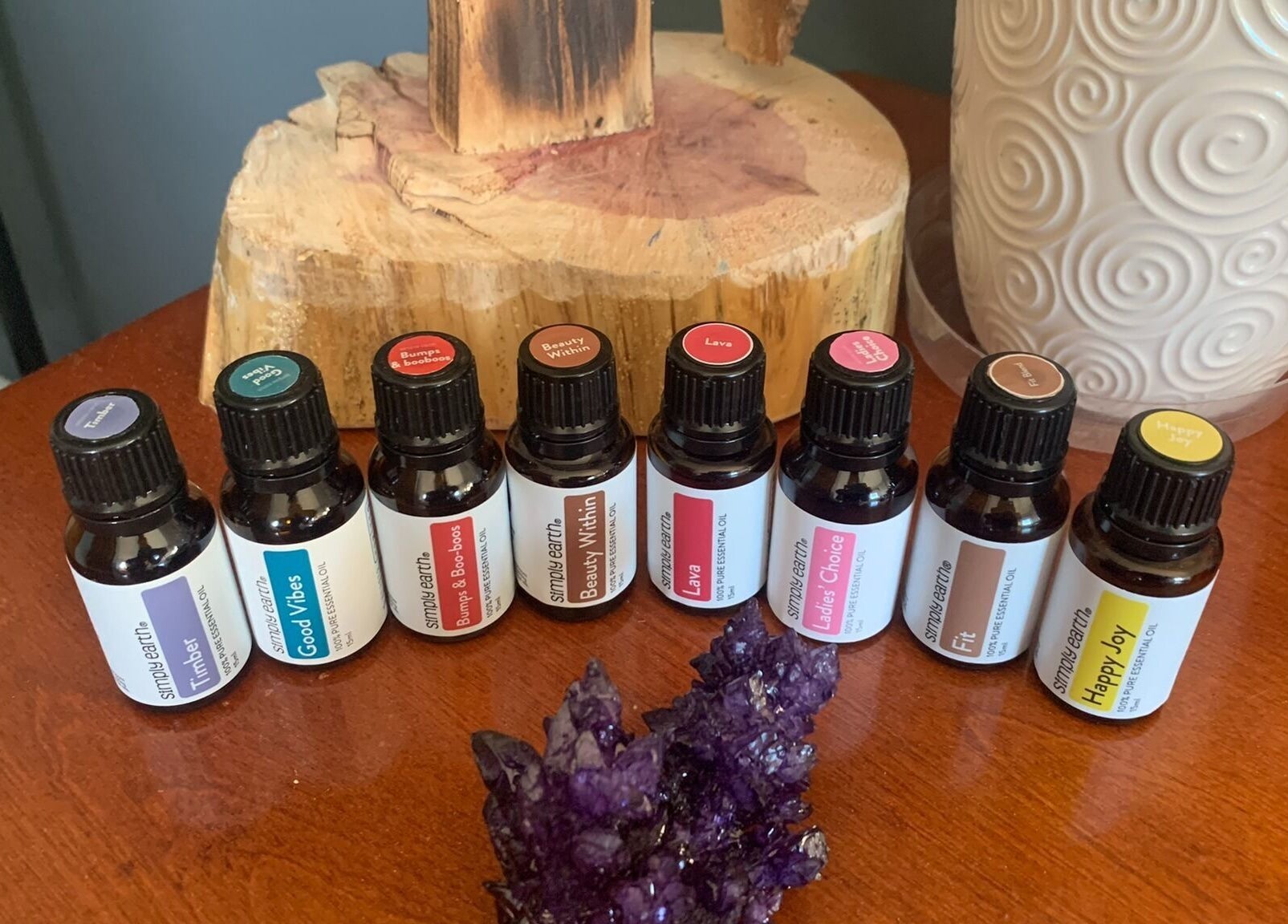 Essential oils at Appalachian Integrative Bodywork and Massage, Jefferson City, Tennessee, US, enhance relaxation.