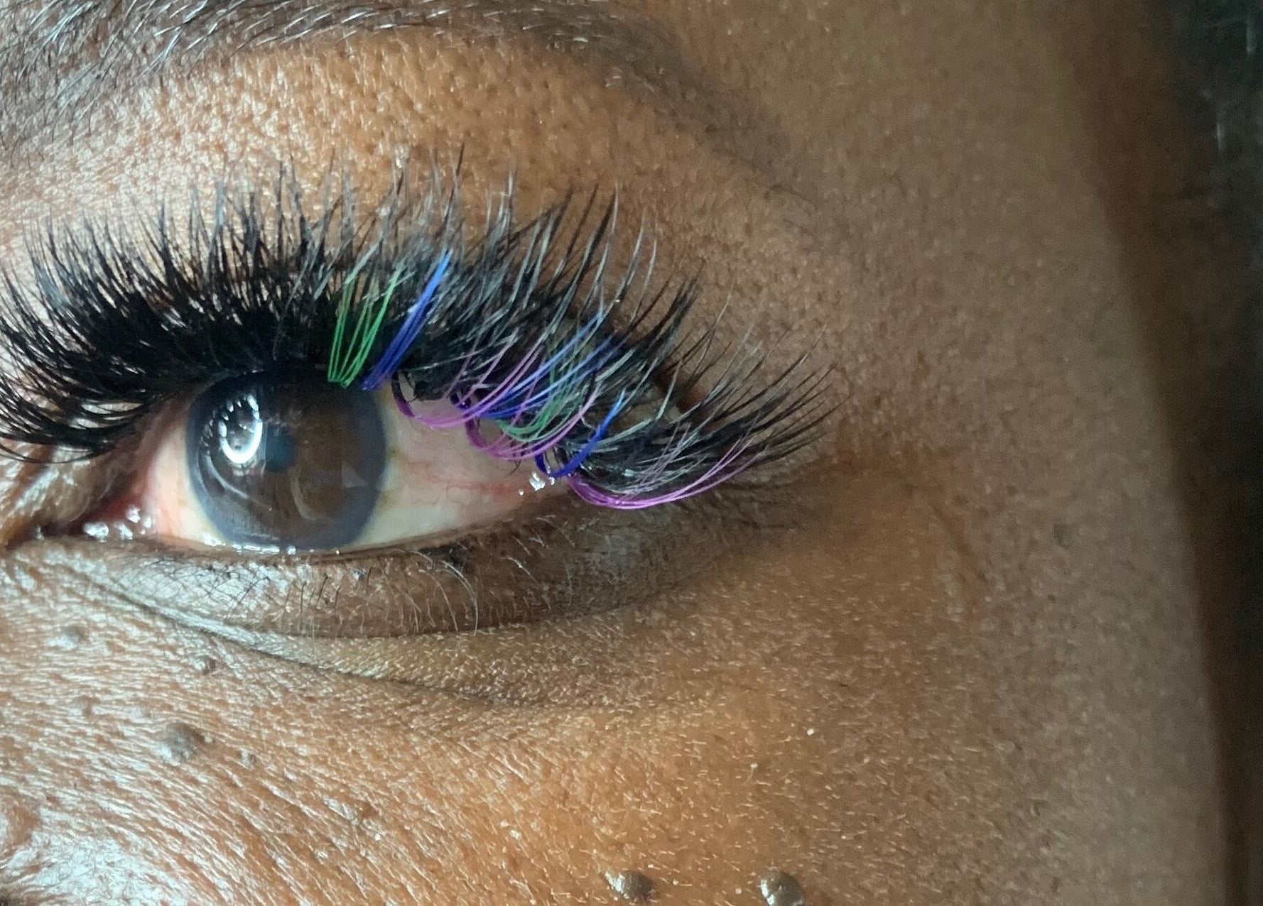 Colorful eyelash extensions at Narenda's Beauty Lounge, Bridgetown, Saint Michael, BB enhance natural beauty.