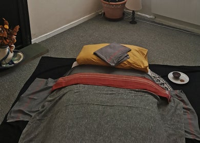 Cozy therapy setup at Petal Talk Therapies (Women Only) in The Practice Rooms, Bristol, England, GB.