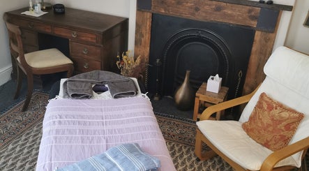 Relaxing therapy room at Petal Talk Therapies (Women Only) at The Practice Rooms, Bristol, England, GB.
