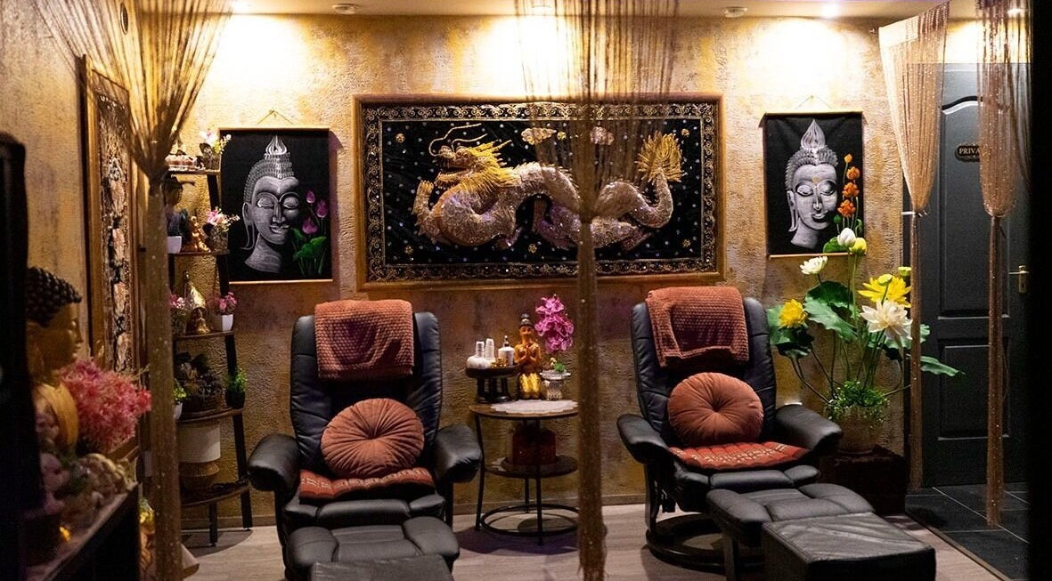 Nyugodt thai masszázs szoba a Smile Thai Masszázsszalonban, 1066 Bp., Dessewffy utca 21., Budapest, Magyar, HU.