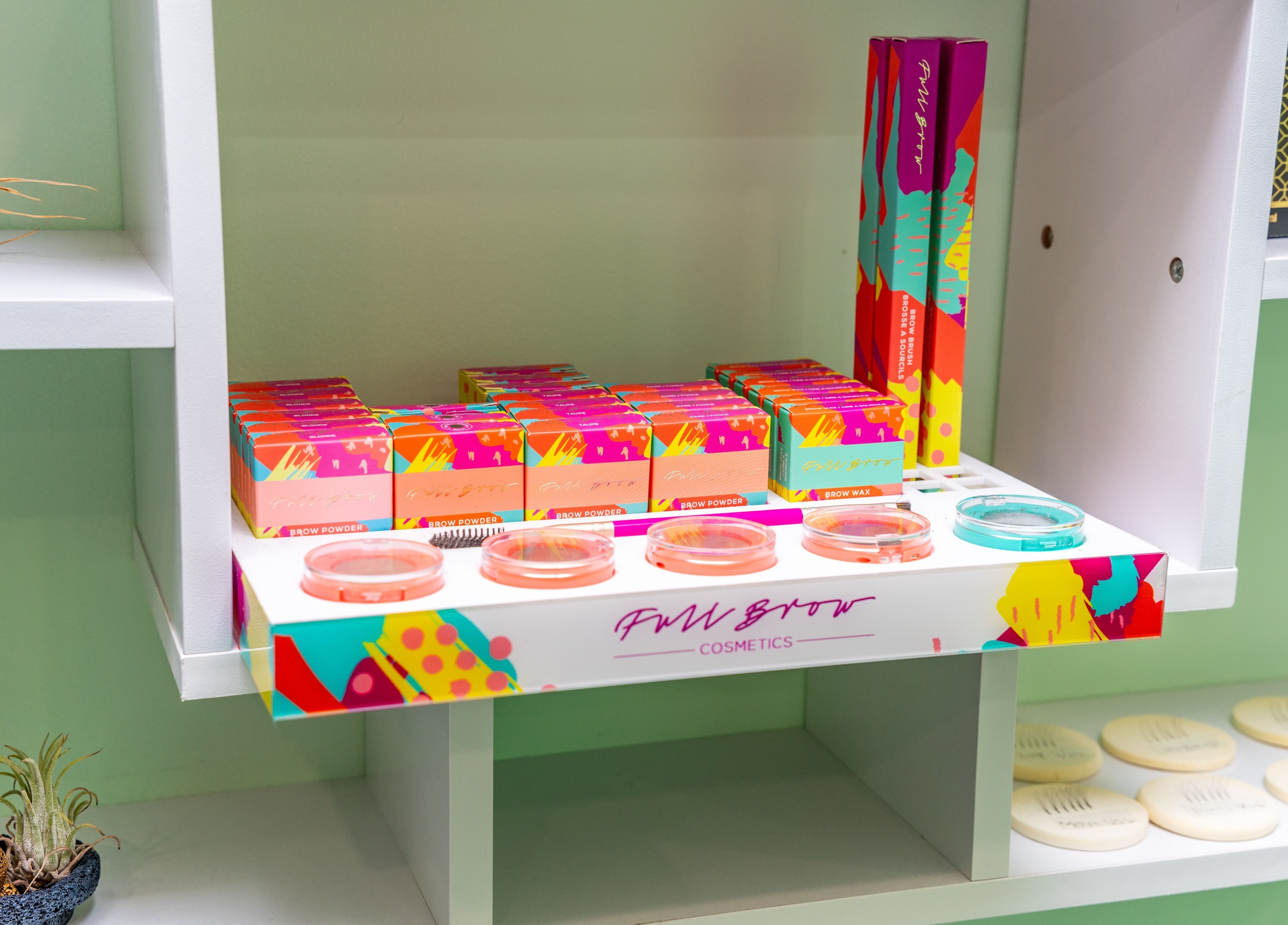 Choi Lash and Brow vibrant cosmetic display at Lane Cove, New South Wales, AU.