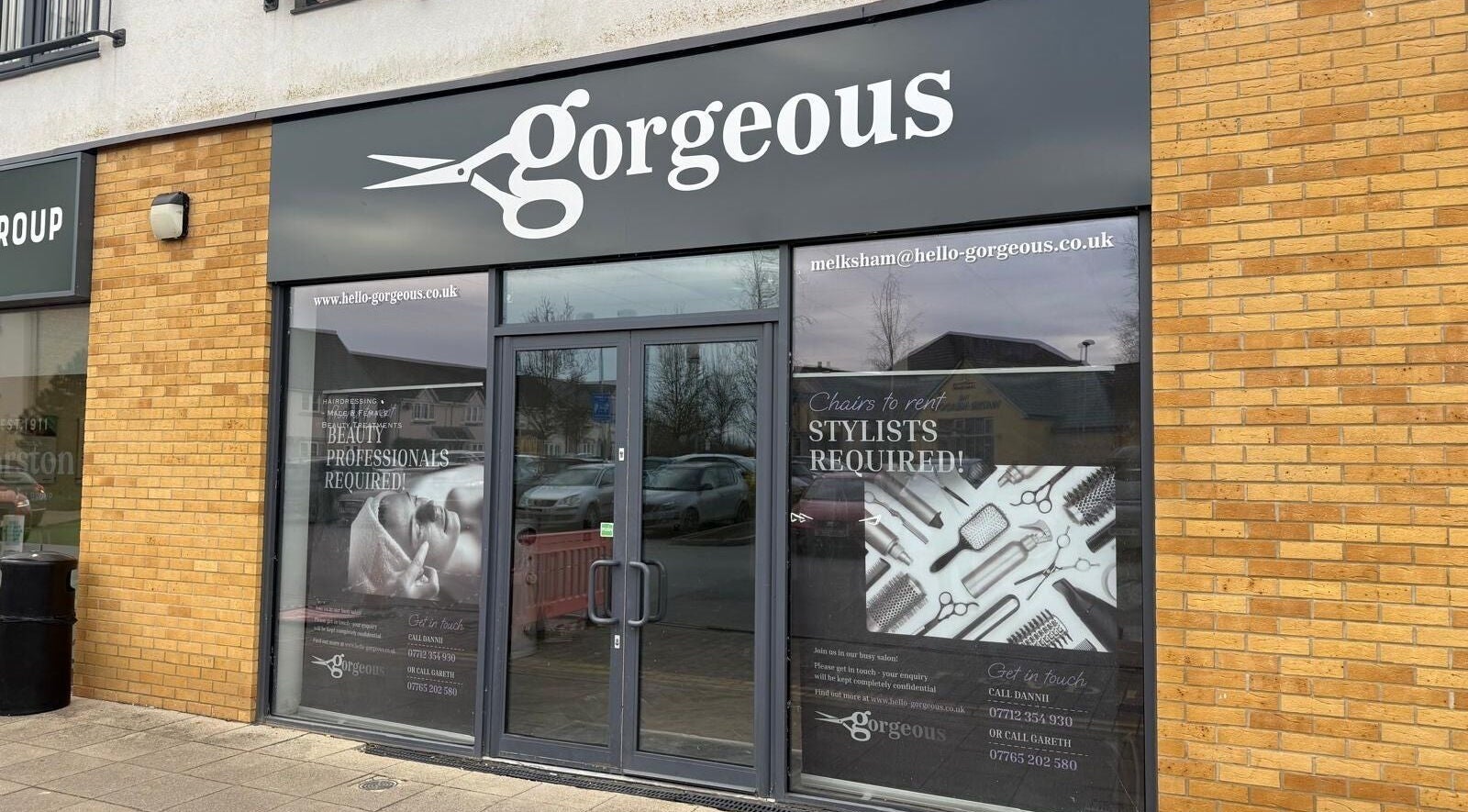 Gorgeous Melksham salon facade in Melksham, England, GB showcasing a sleek modern design.