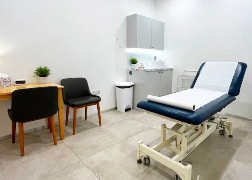 Calm treatment room at Celestial Treatments - City, London, England, GB with modern amenities and clean decor.