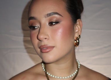 Woman with elegant makeup by Daphne's Artistry, Calamvale, Queensland, AU.