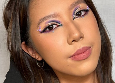 Glam makeup with pearls by Daphne's Artistry in Calamvale, Queensland, AU.