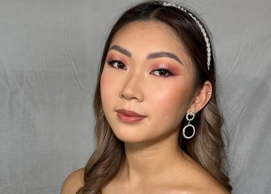 Woman with elegant makeup at Daphne's Artistry, Calamvale, Queensland, AU.