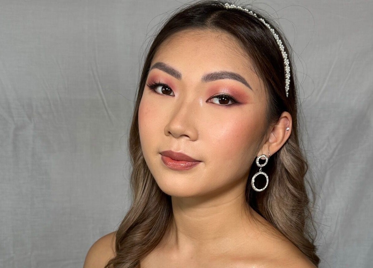 Woman with elegant makeup at Daphne's Artistry, Calamvale, Queensland, AU.