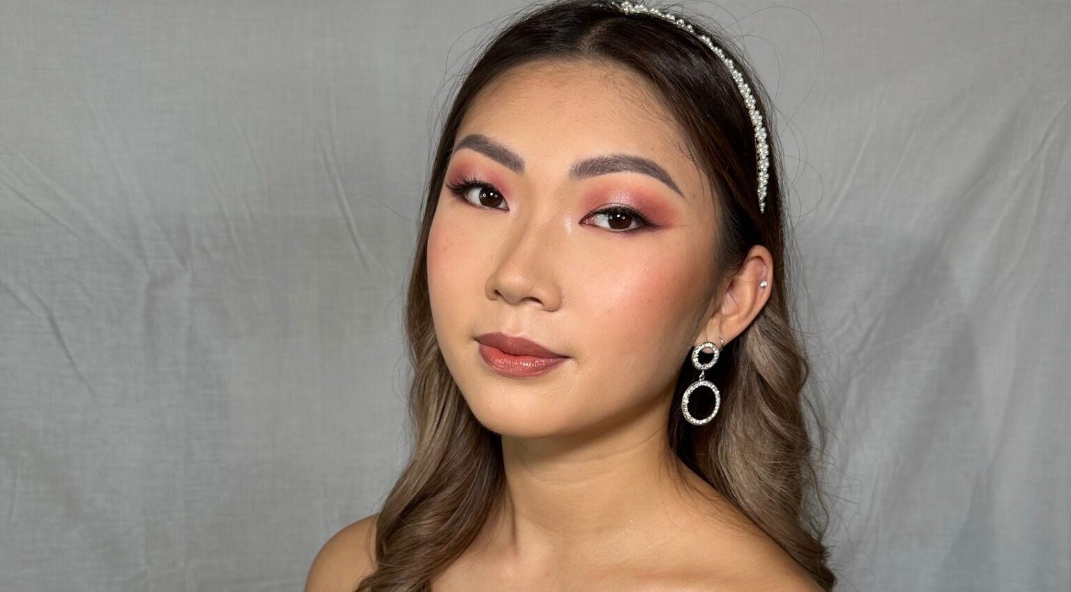 Woman with elegant makeup at Daphne's Artistry, Calamvale, Queensland, AU.