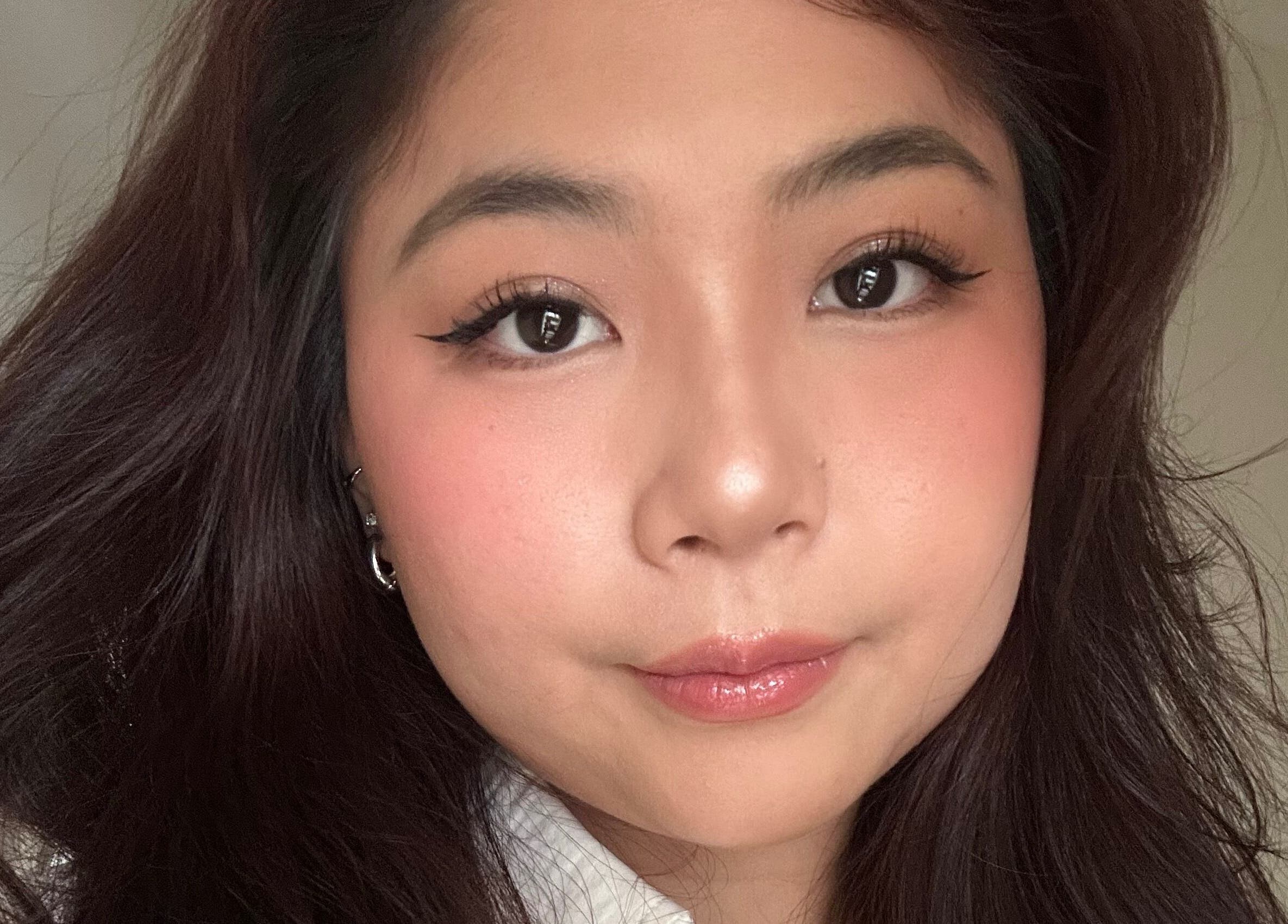 Close-up of a woman with flawless makeup at Daphne's Artistry in Calamvale, Queensland, AU.