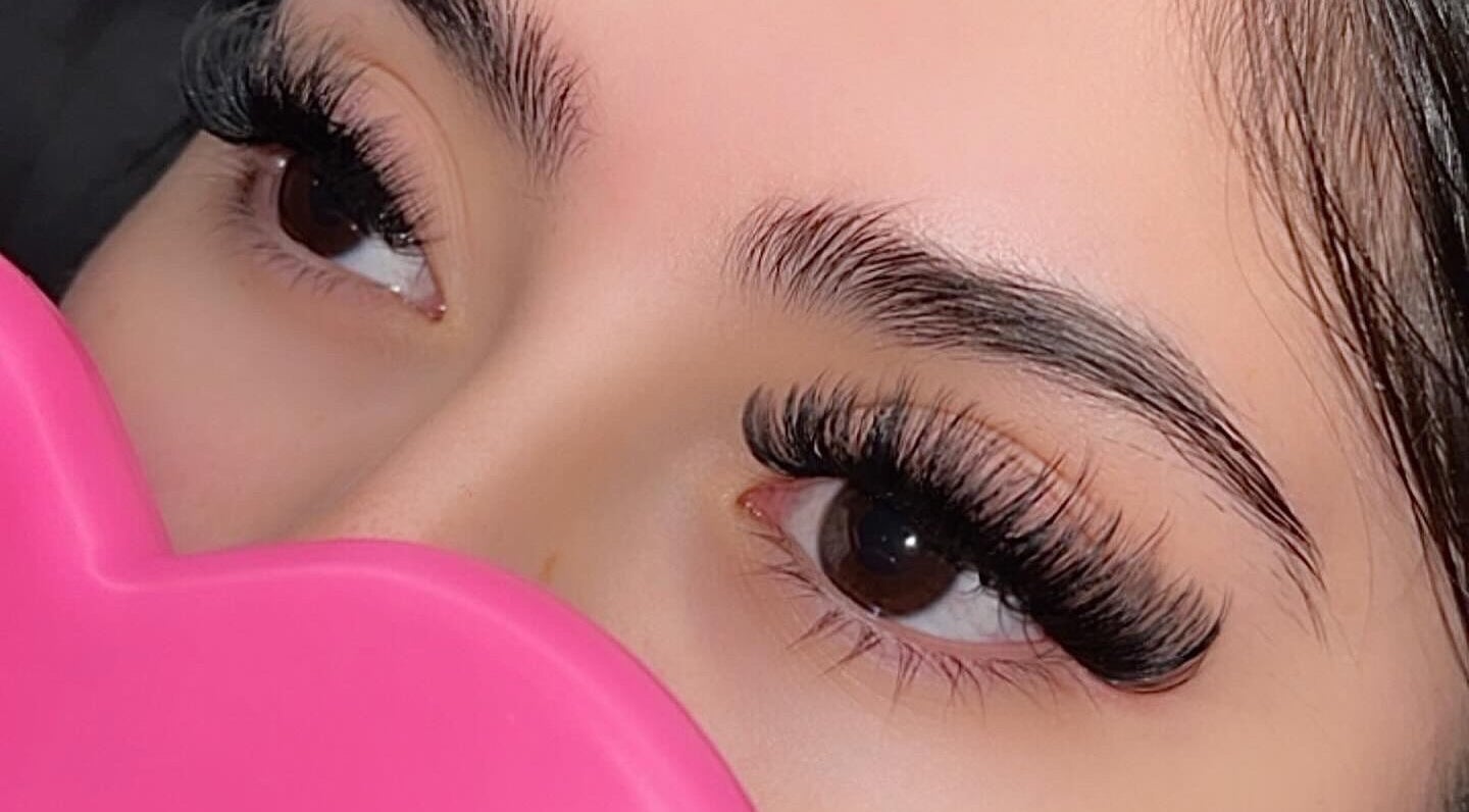 Close-up of eyelash extensions at SD Skin & Beauty, LLC, Ocala, Florida, US, highlighting beautiful enhancement.