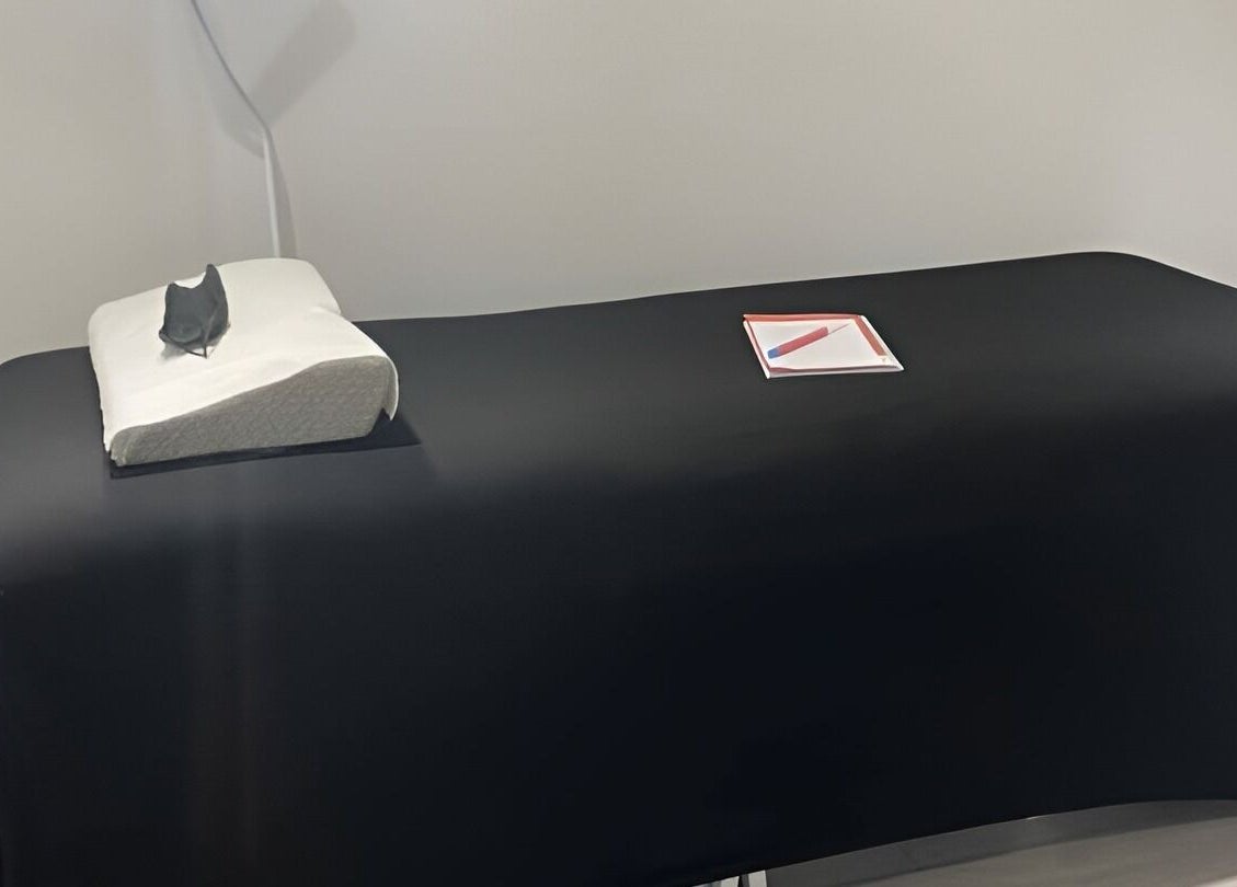 Modern treatment table at Lashes by Georgina, Andover, England, GB, offering a serene beauty experience.