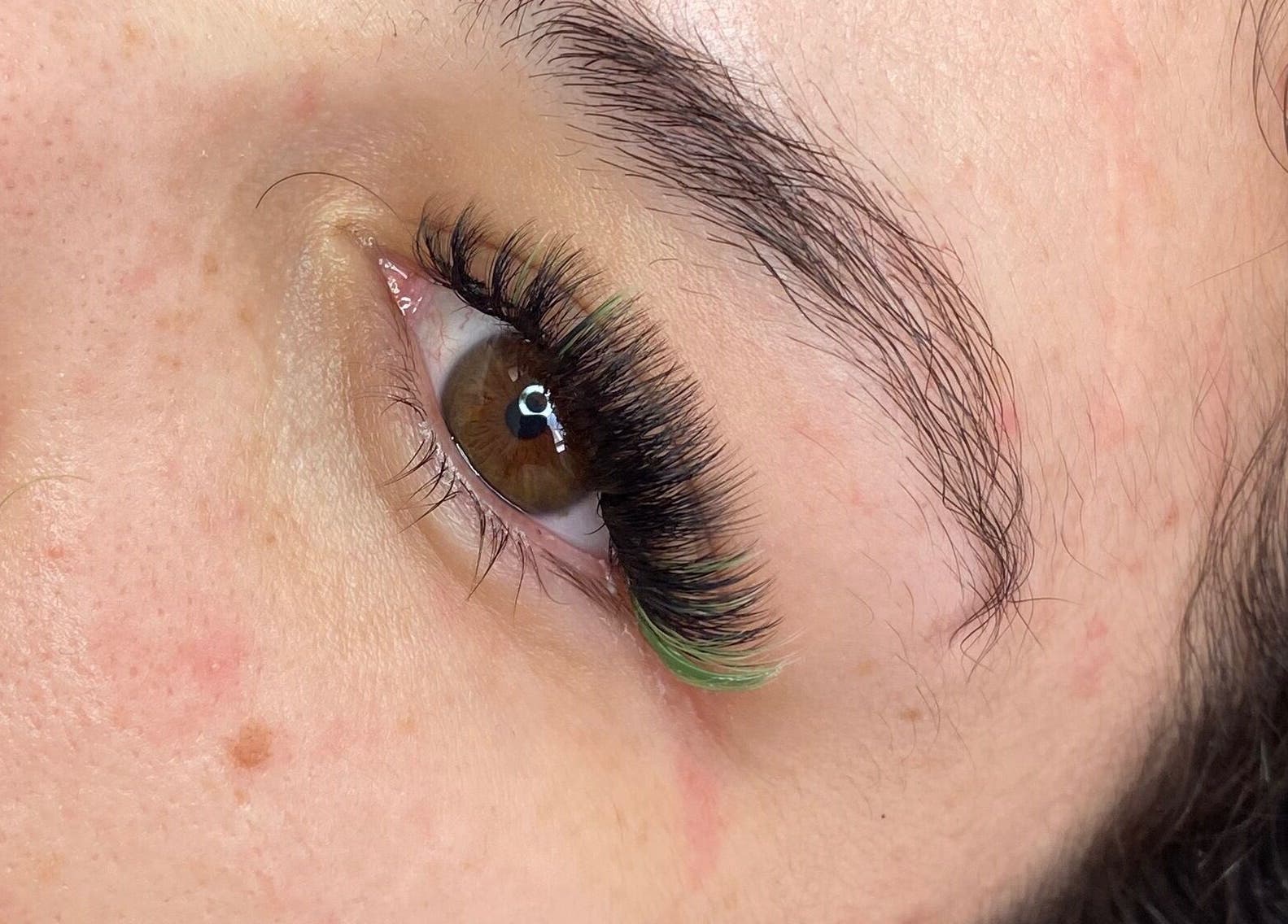 Close-up of artistic eyelashes at Evil Eyes Beauty Studio, Roodepoort, Gauteng, ZA.