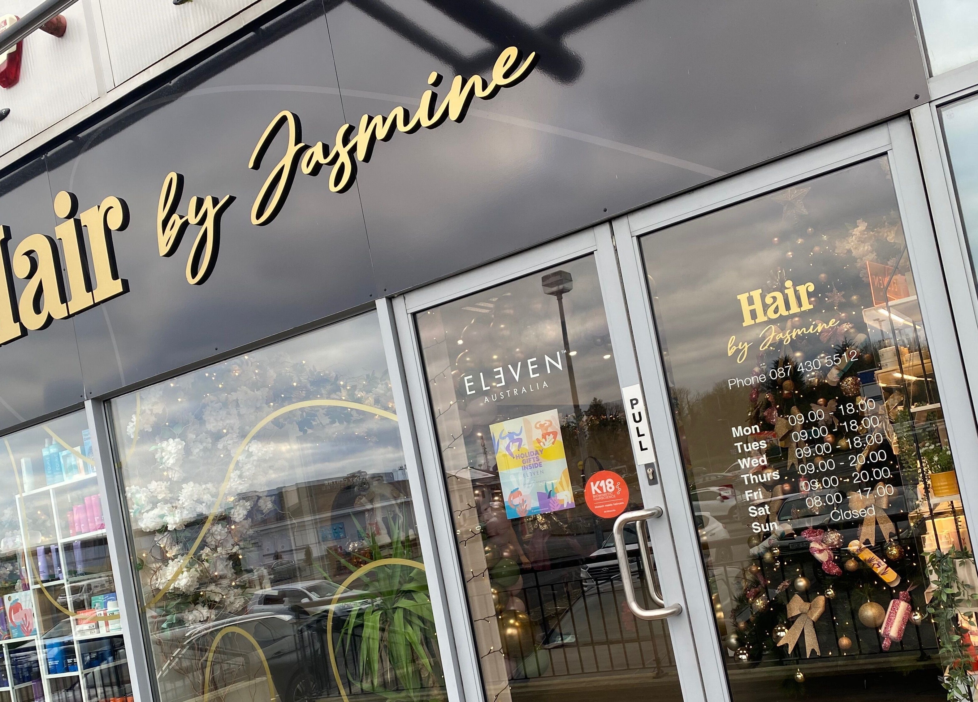 Front view of Hair by Jasmine in Carrick-On-Shannon, Roscommon, IE, showcasing elegant branding.