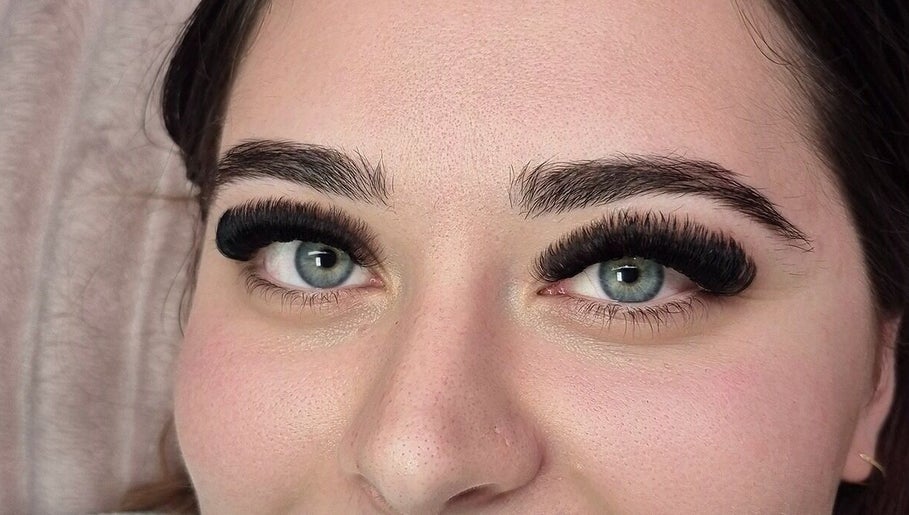 Close-up of eyelash extensions at Lottie's Place (moving to Loganlea 17/11/25), Rochedale South, Queensland, AU.