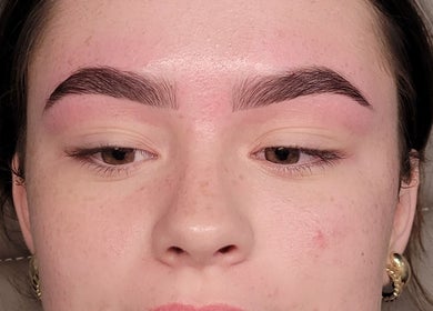 Freshly shaped eyebrows at Lottie's Place, Rochedale South, Queensland.