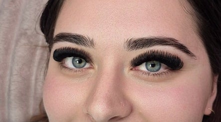 Close-up of lush eyelash extensions at Lottie's Place, Rochedale South, Queensland, AU.