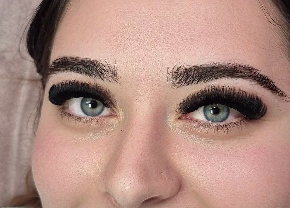 Close-up of styled eyelashes at Lottie's Place - Loganlea in Loganlea, Queensland, AU.