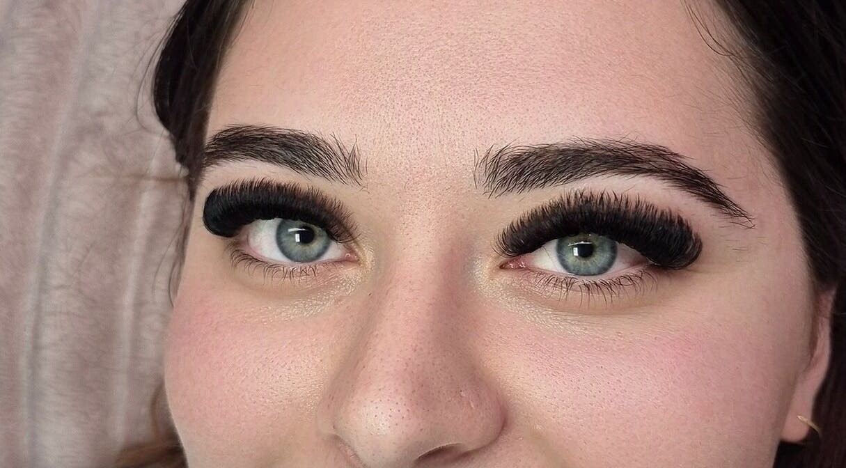 Close-up of styled eyelashes at Lottie's Place - Loganlea in Loganlea, Queensland, AU.