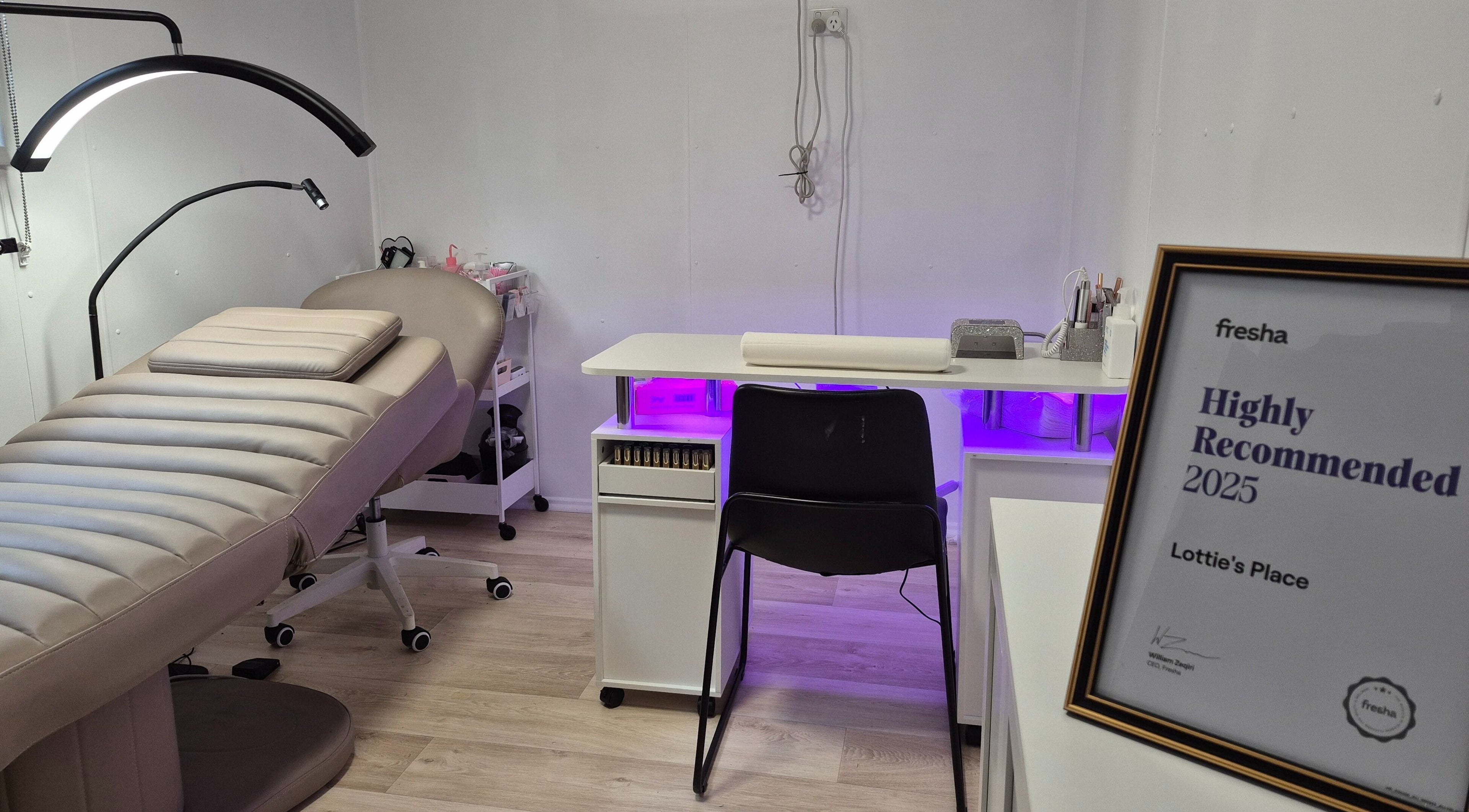 Lottie's Place - Loganlea: Modern, inviting treatment room setup in Loganlea, Queensland, AU.