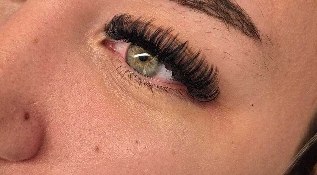 Close-up of eye with voluminous lashes at Lottie's Place - Loganlea, Loganlea, Queensland, AU.