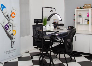 Modern beauty setup at Flirt Hair and Beauty Bar in Pretoria, Gauteng, ZA with sleek furniture and vibrant products.