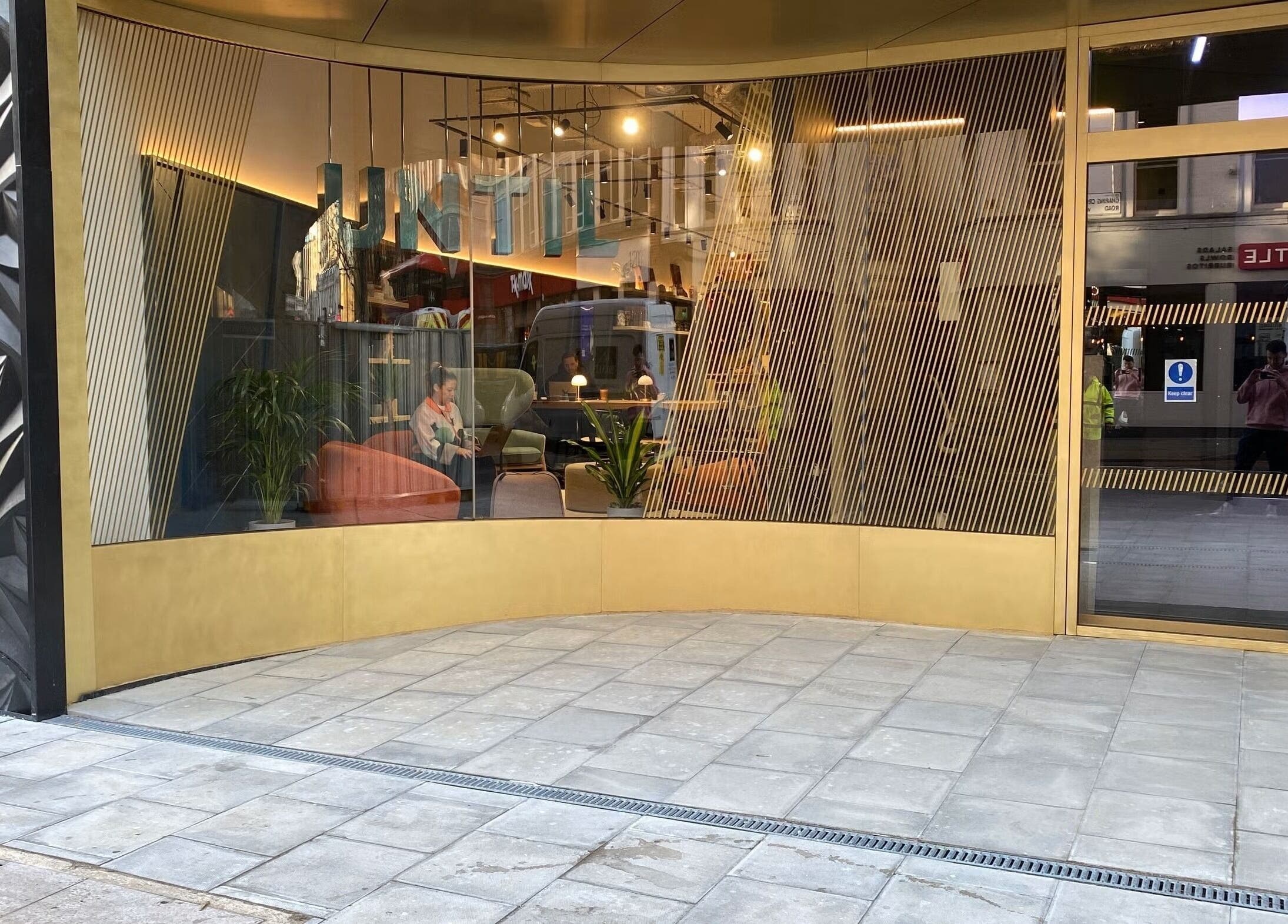 Stylish exterior of Wild Man Massage - Until Canary Wharf in London, England, GB with modern decor.