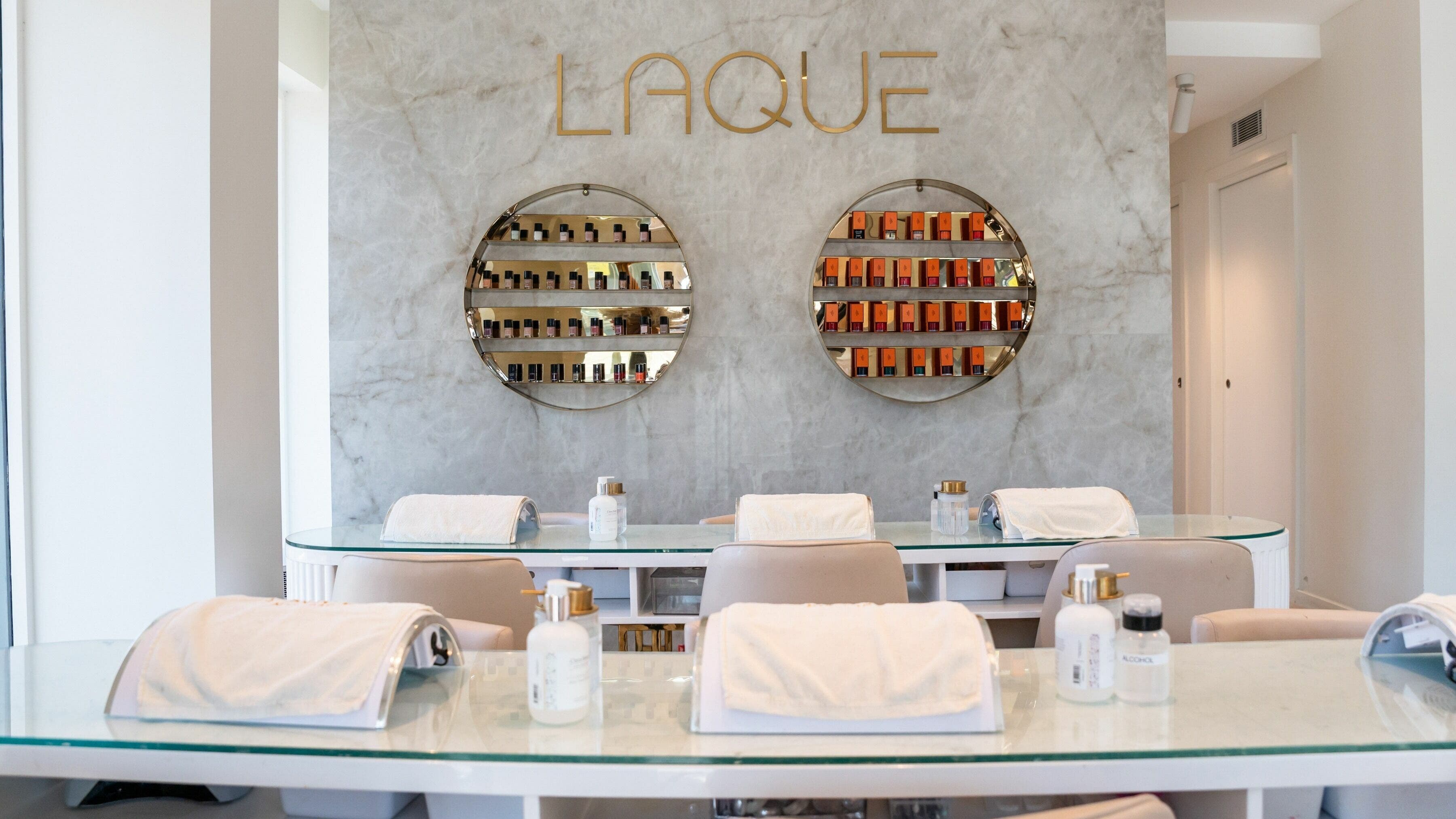 Interior of Laque Nail Bar - Mosman showcasing a stylish workspace in Mosman, New South Wales, AU.