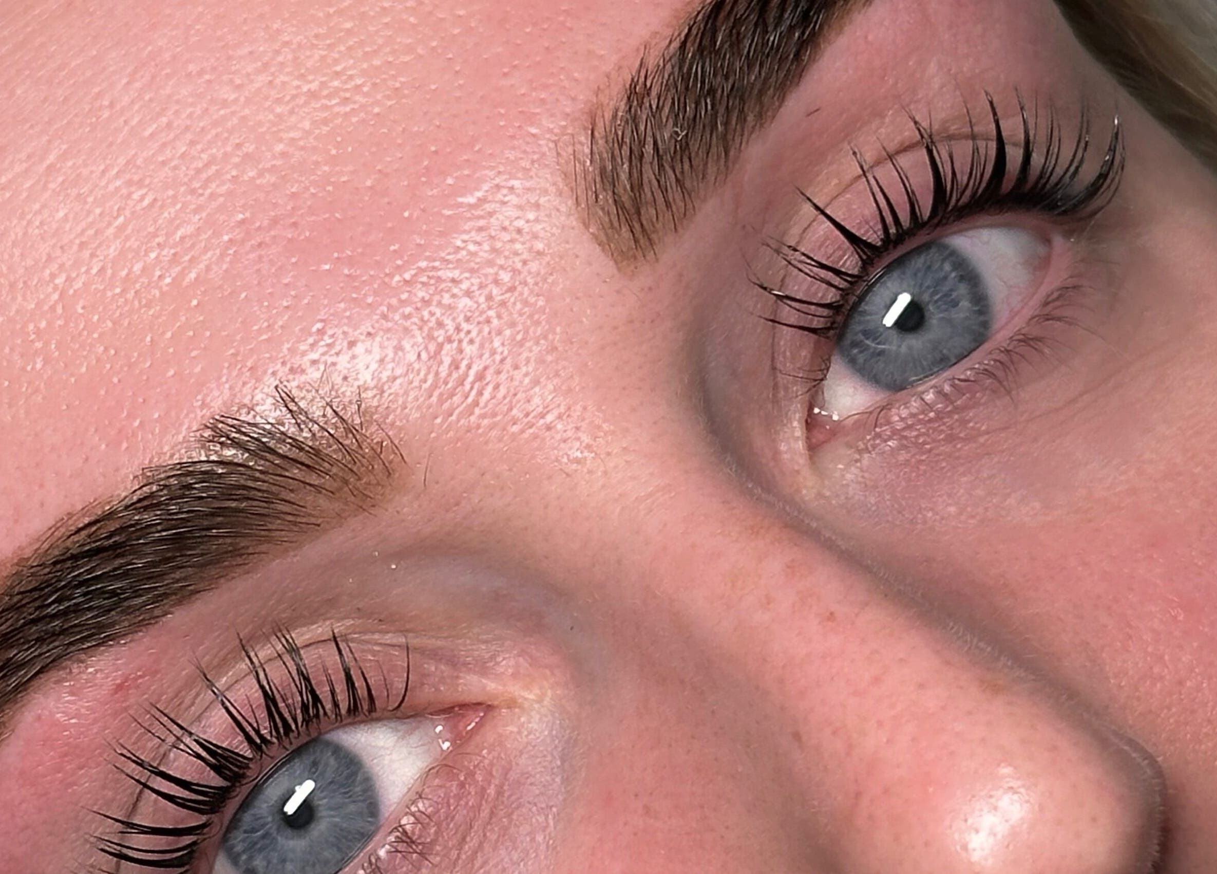 Beautifully accentuated lashes and brows at MaeKup by Ellie, Pontefract, England, GB.