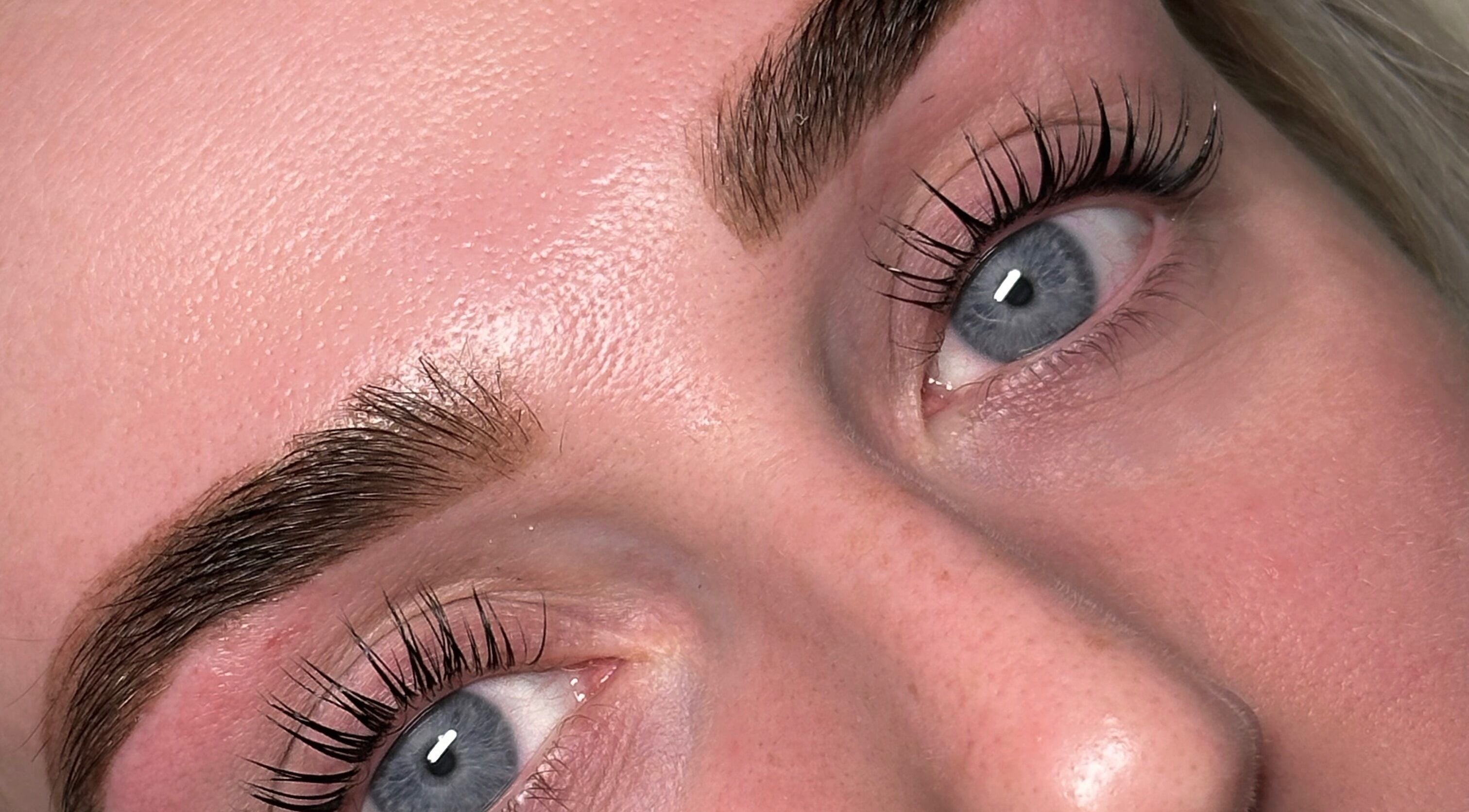 Beautifully accentuated lashes and brows at MaeKup by Ellie, Pontefract, England, GB.