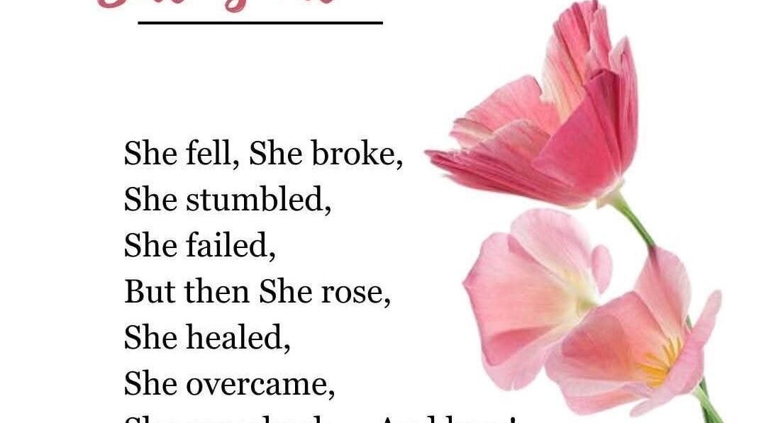 Inspirerende tekst en roze bloemen in WaXaholic, Paramaribo, Paramaribo, SR.