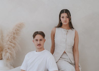 Elegantly dressed individuals at Beauty Lane Tamworth, Tamworth, New South Wales, AU with pampas grass decor.