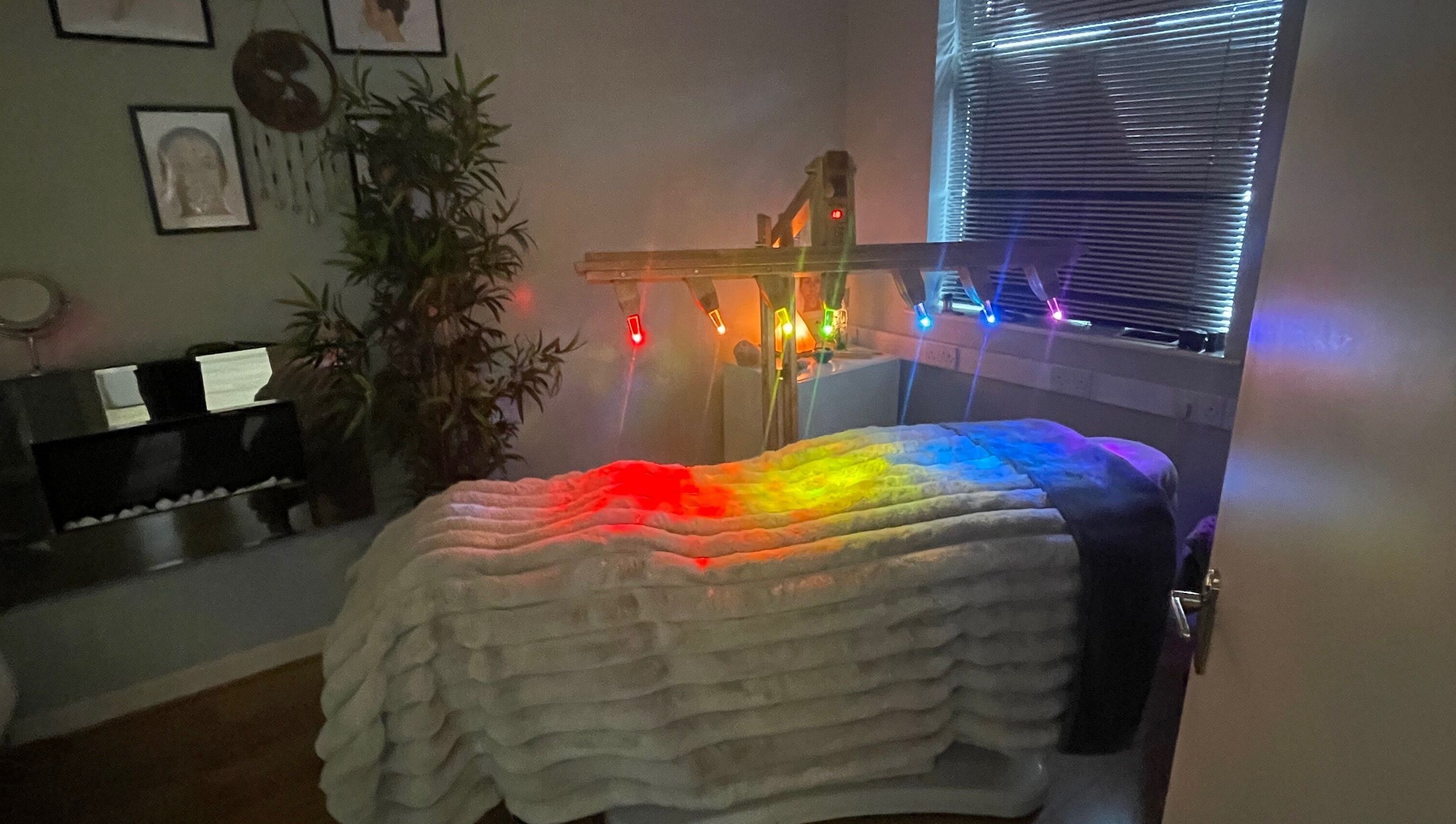 Color therapy room at Skin Essentials & Neuro Reflexology Wexford, Wexford, County Wexford, IE with soothing ambiance.