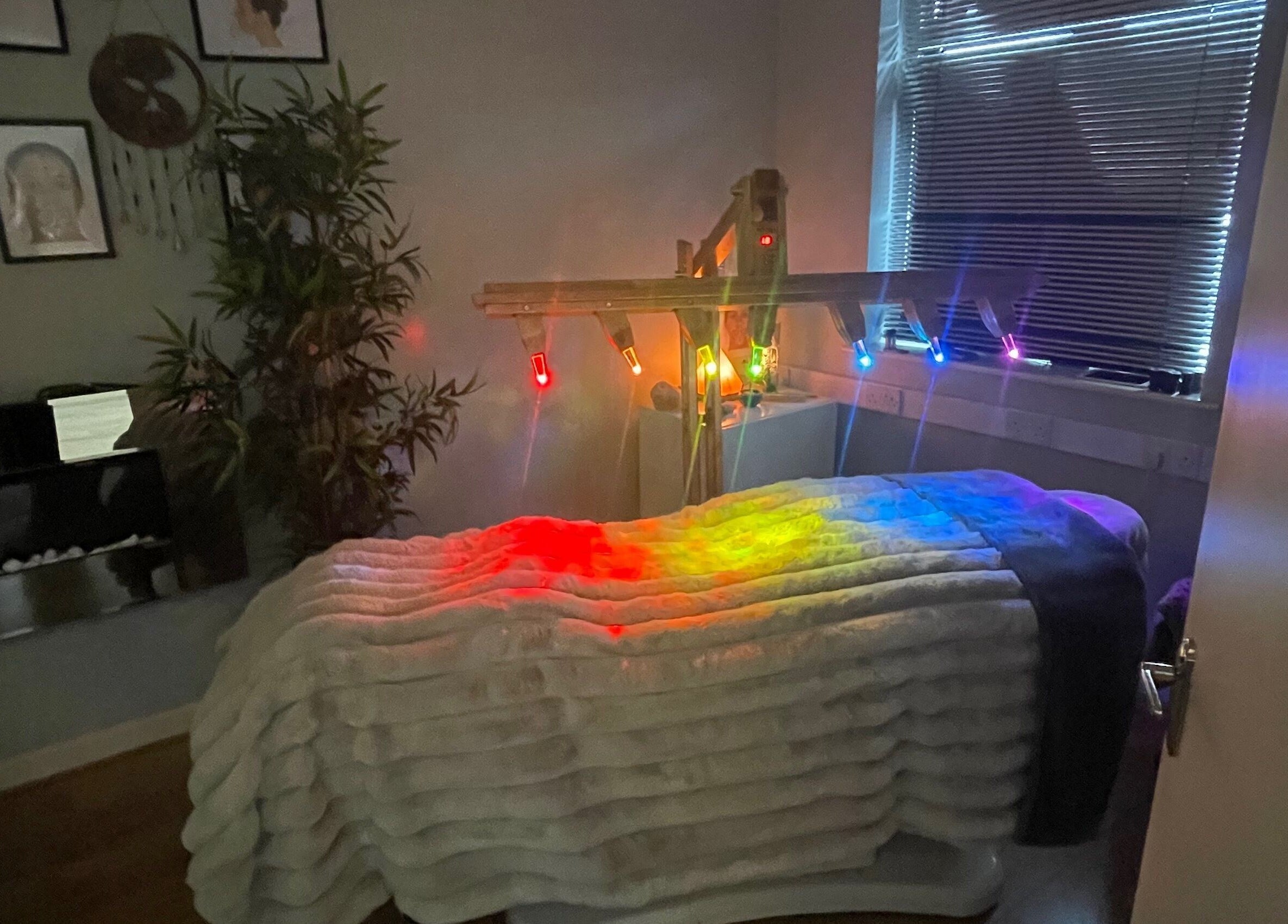 Color therapy room at Skin Essentials & Neuro Reflexology Wexford, Wexford, County Wexford, IE with soothing ambiance.
