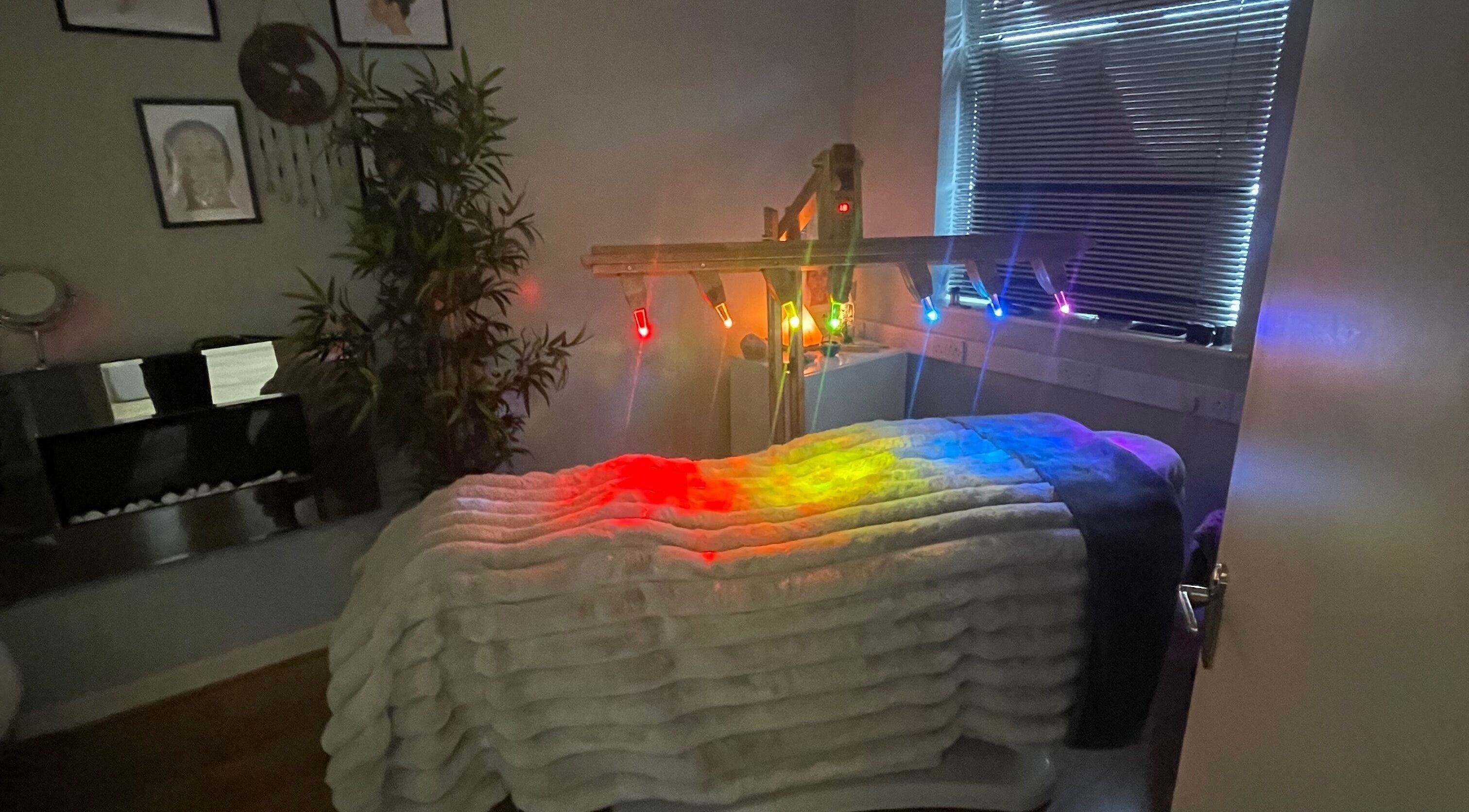 Color therapy room at Skin Essentials & Neuro Reflexology Wexford, Wexford, County Wexford, IE with soothing ambiance.