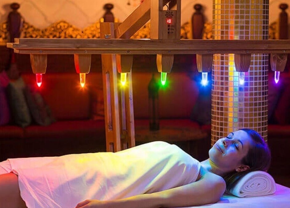A relaxing color light therapy session at Skin Essentials & Neuro Reflexology Wexford, County Wexford, IE.