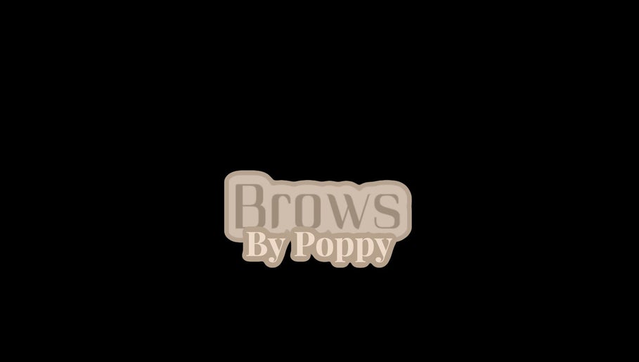 Brows By Poppy logo in elegant font, located in Brentwood, England, GB.