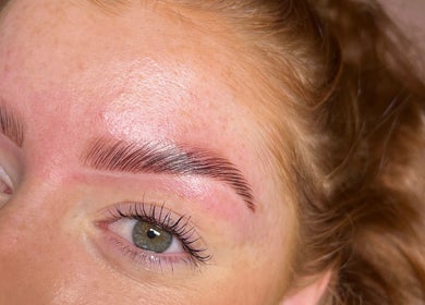 Expertly shaped brows at Brows By Poppy, Brentwood, England, GB showcasing precision and style.